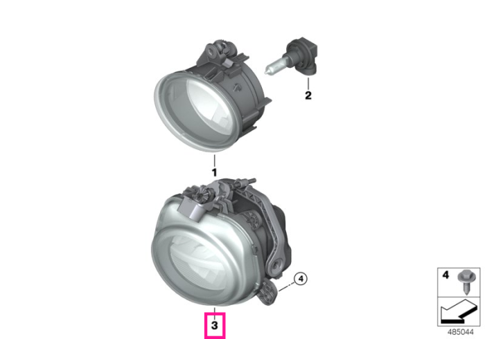  Proiector ceata LED, dreapta - BMW X2 F39	