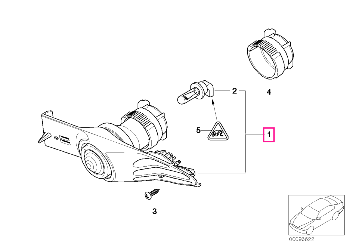 Proiector ceata, stanga - BMW Seria 7 E65 E66