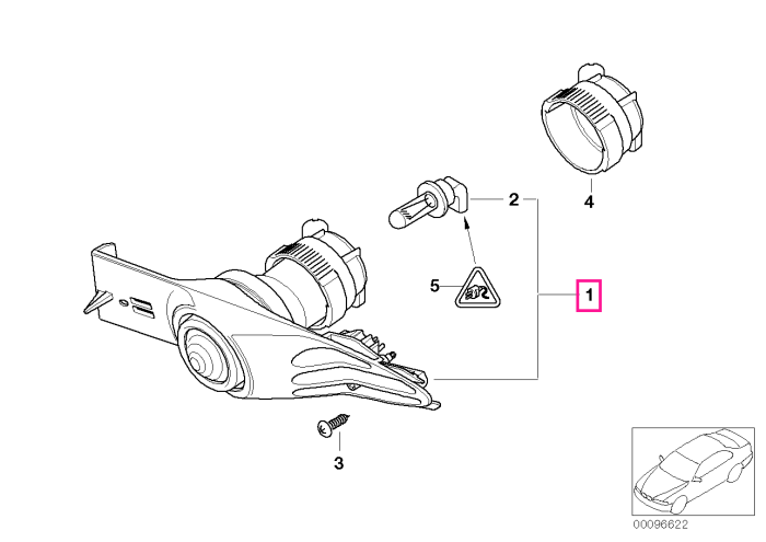  Proiector ceata, dreapta - BMW Seria 7 E65 E66	