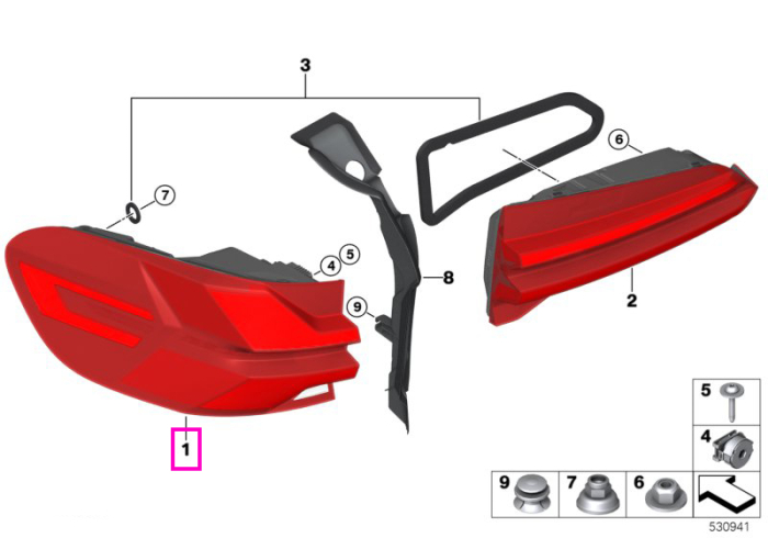 Lampa stop, pe aripa stanga - BMW X5 G05 LCI F95 M LCI