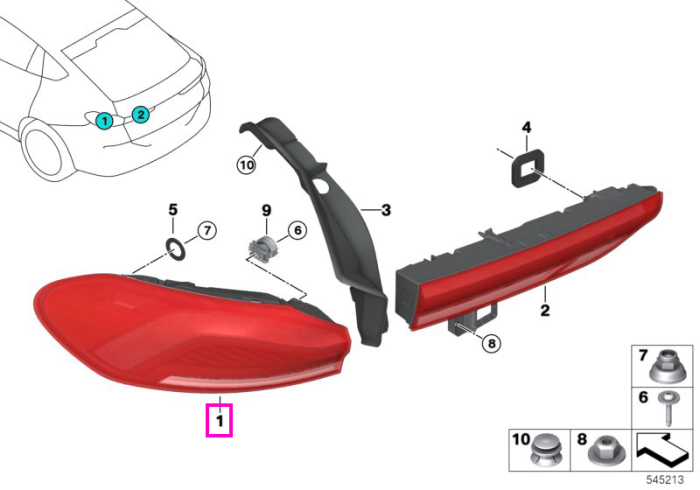 Lampa stop, pe aripa stanga - BMW X6 G06 F96 M