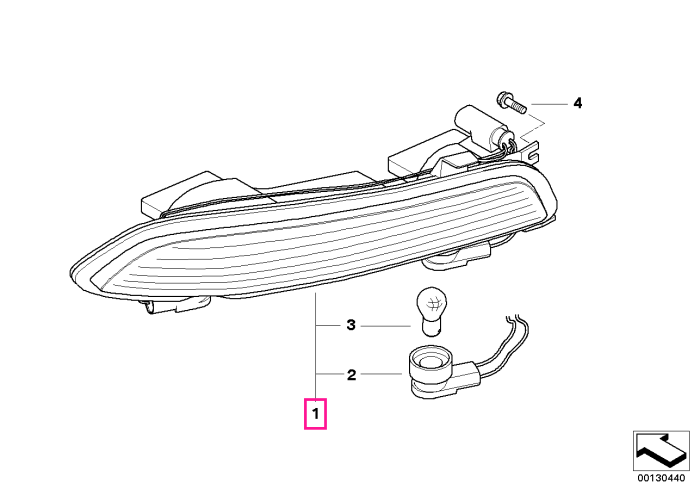 Lampa stop stanga, pe bara spate - BMW Seria 6 E63 E64