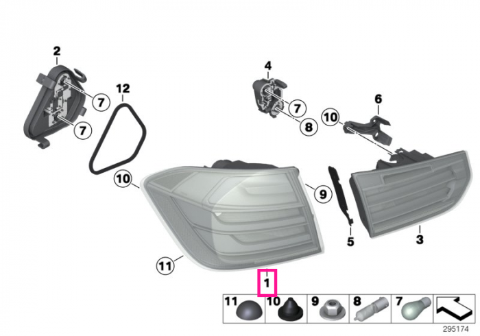 Lampa stop, pe aripa stanga - BMW Seria 3 F30 F31 F80 M3