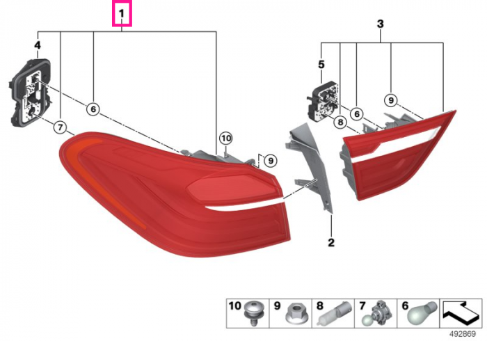 Lampa stop, pe aripa stanga - BMW X4 F26