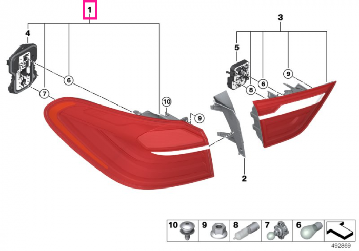  Lampa stop, pe aripa dreapta - BMW X4 F26	