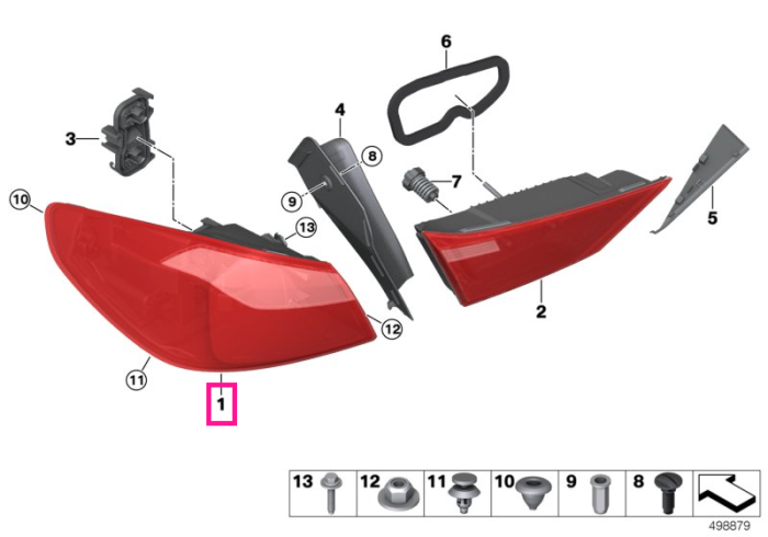  Lampa stop, pe aripa, dreapta - BMW Seria 1 F40	