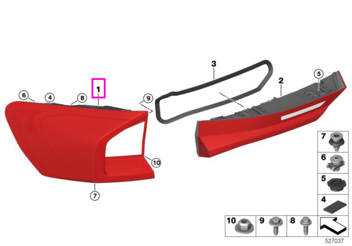  Lampa stop, pe aripa dreapta - BMW X1 U11 - fara faruri adaptive