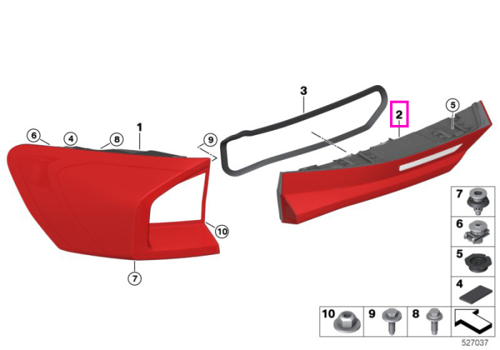 Lampa stop stanga, pe capota portbagaj - BMW X1 U11 - cu faruri adaptive