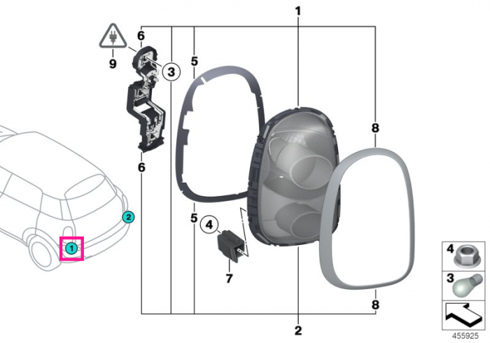 Lumina spate/Stop stanga - Mini Countryman R60