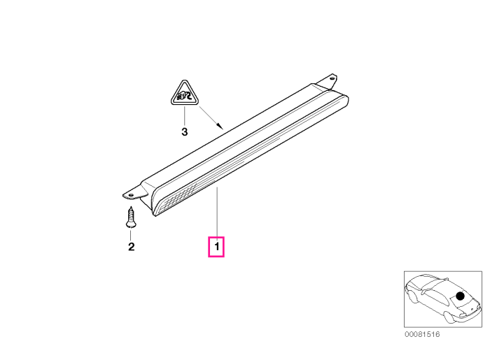  Lampa stop aditionala, lumina alba - BMW X5 E53	