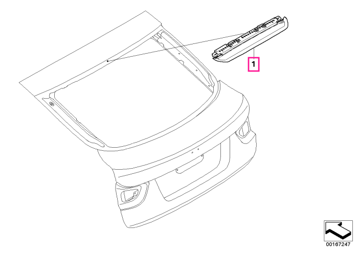  Lampa stop aditionala, lumina rosie, Negru (Schwarz) - BMW X6 E71 E72