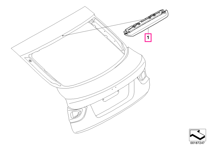  Lampa stop aditionala, lumina alba, Negru (Schwarz) - BMW X6 E71 E72	