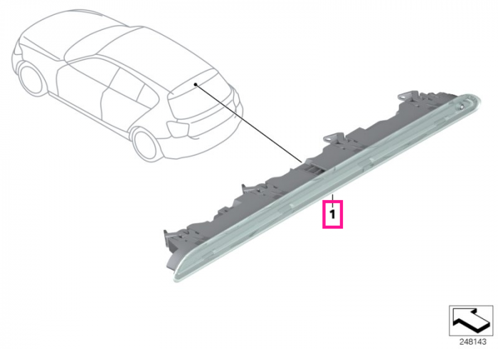 A 3-a lampa stop, pe hayon - BMW Seria 1 F20 F21