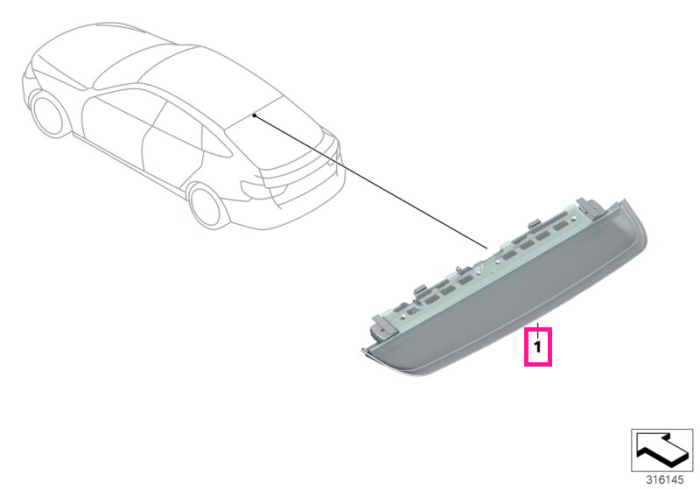 Lampa stop aditionala - BMW Seria 3 F34, Seria 4 F36