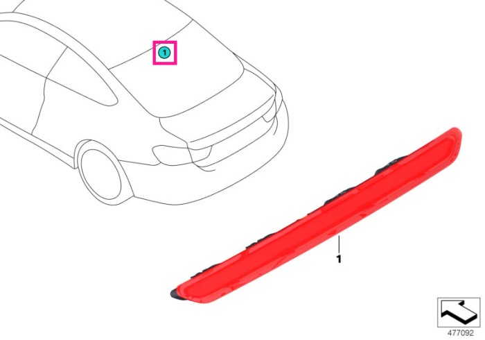  Lampa stop aditionala - BMW Seria 4 F33 F83 M4