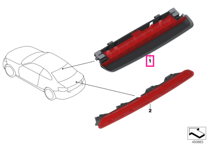 Lampa stop aditionala, pe hayon - BMW Seria 2 F22 F23 F87 M2