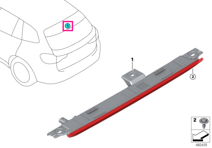 Lampa stop aditionala - BMW iX3 G08, X3 G01 G08 F97 M