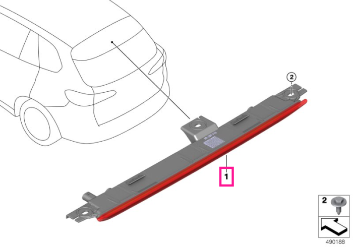 Lampa stop aditionala - BMW X5 G05 G18 F95 M, X7 G07