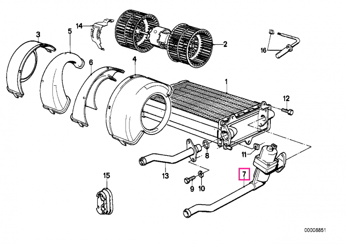 Supapa/Valva apa radiator incalzire - BMW Seria 3 E30, Z1 E30