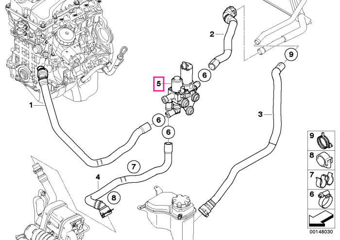 Supapa apa cu functie incalzire - BMW Seria 3 E90 E91 E92 E93