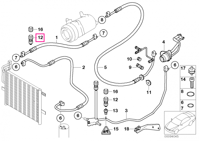 Valva instalatie aer conditionat (R134A/R1234YF) - BMW - Mini