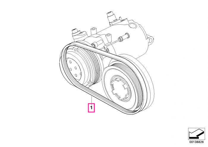 Curea transmisie compresor sistem climatizare (4PK x 895) - BMW Seria 3 E46, X3 E83